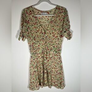 faithfull the brand soleil linen mini dress Soleil linen minidress in white - Faithfull